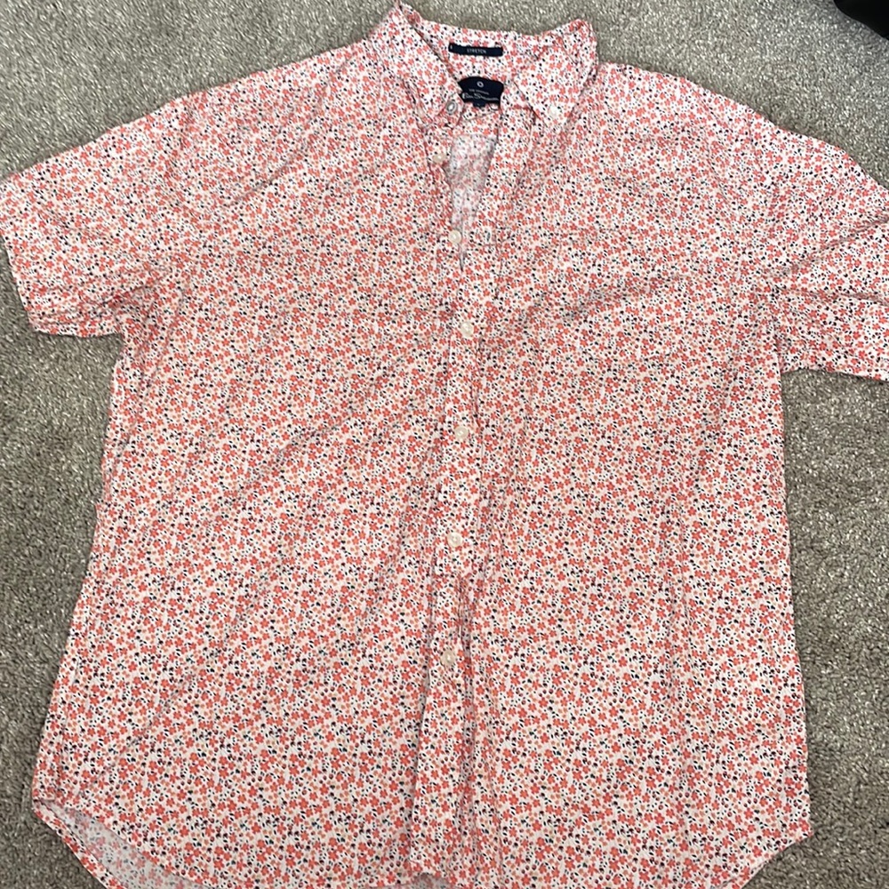 Men’s floral casual button down shirt